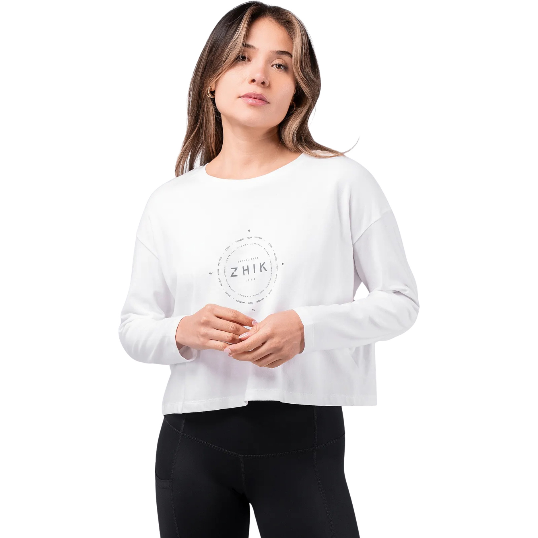 Zhik Dames Logo T-shirt TEE-0741-W-WHT - Katoen White